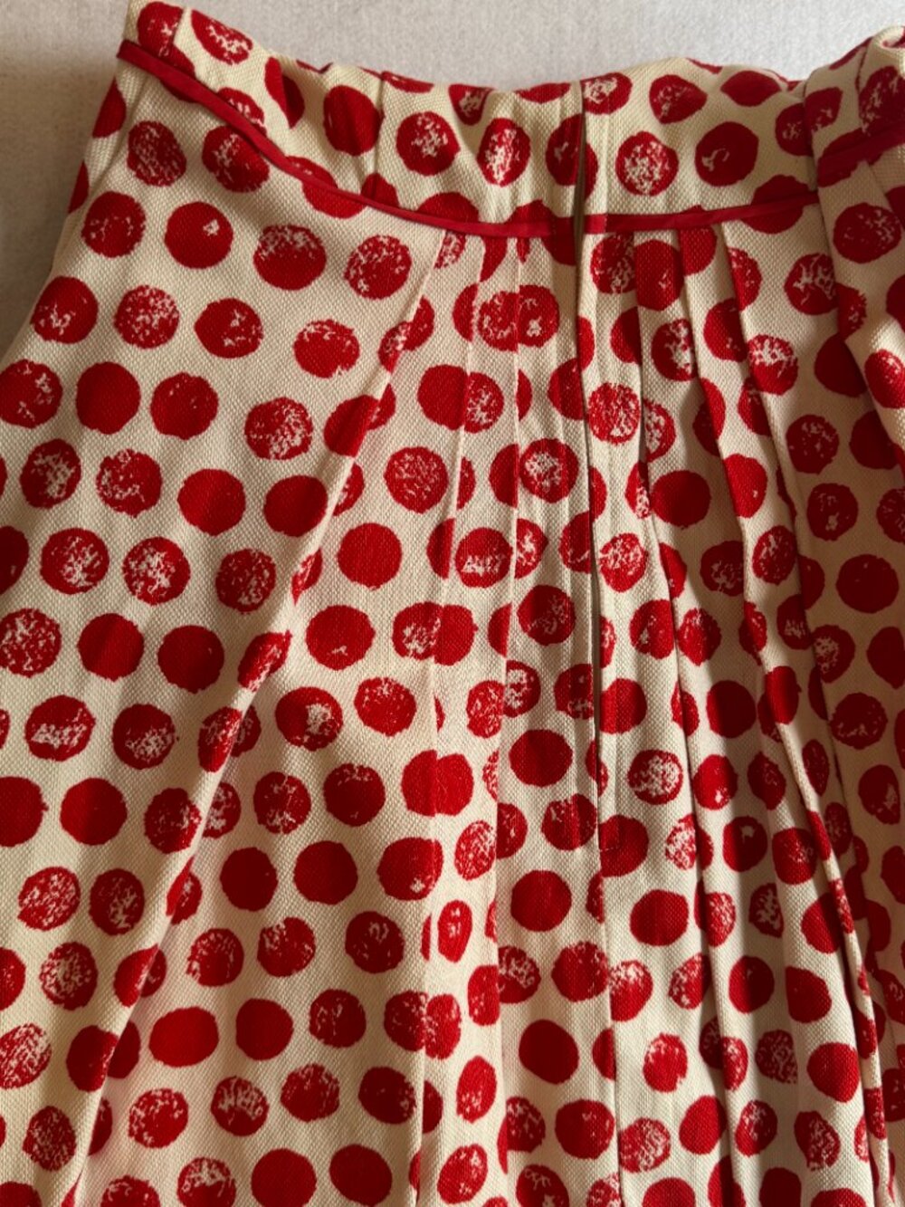 Vintage Inspired Elevenses Red And White Polka Dot Sleeveless Midi Dress Sz 4 - Picture 11 of 11